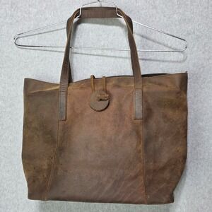 Large leather shoulder bag